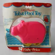VERY RARE VINTAGE 1978 FISHER PRICE HENRY HIPPO TUB N POOL TOY NEW SEALED !
