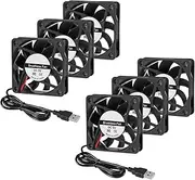 6Pcs 60mm Fan 2.36in USB Brushless Cooling DC 5V 60mm x 15mm Fan Cooler Speed 4200 RPM Fan for 3D Printer Cooling Electronics Air Purifier Cooling DIY Projects