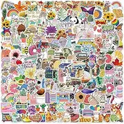 200 Pcs Cute Aesthetic Waterprof Vinyl Anime Stickers Sticker Packs for Kindle Water Bottle Laptop Hard Hat Skateboard Luggage Suitcases Adults