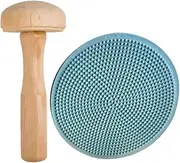 HOODANCOS 1 Set Block Printing Baren with Paper Printing Ink Roller, Printmaking Ink Plate, Wooden Mushroom Roller, Stamp Making Kit, Printmaking Tool for DIY Art Craft Supplies