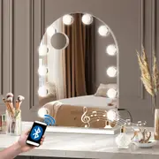 Oikiture Hollywood Makeup Mirrors Bluetooth 61x43cm Vanity Wall Mirror