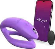 We-Vibe Sync O Couples Vibrator - Purple Remote Control C-Shape Vibrator for Women - App Controlled Wearable Vibrating Adult Sex Toy - G-spot and Clitoral Stimulation - Waterproof & USB Rechargeable