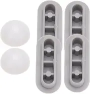 Tofficu 4pcs Toilet Seat Spacer Antislip Gasket Cushioning Pads with Toilet Seat Cover Bumpers Durable Bathroom Height Increase Kit Easy Installation Grey