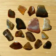 16 Mixed Geode Slices and Tumbled Stones Colorful Polished Agate Crystal 1LB Lot