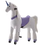Unicorn Ride On Animal Toy for Kids, Purple - Large