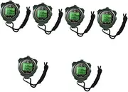 6pcs Stopwatch Fitness Timer Stop Watch Match Timer Running Timer Training Timer Watches for Digital Watch Timers Powered Display Timer for Match Electronic Watch Abs Green