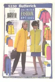 Butterick 5150 Women's Jacket Vest Skirt Pants Sewing Pattern Sizes 14-18 Uncut