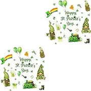 Alipis 1 Set Patrick's Day Decorative Window Clings Gnome Stickers Rainbow Balloons for Holiday Door Decals Party Decorations for Smooth Surfaces