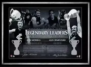 Carlton Hand Signed Framed Legendary Leaders Limited Print Jesaulenko Nicholls