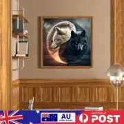 5D DIY Full Round Drill Diamond Painting Wolf Kit Art Home Decoration (A6743)