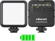 ULANZI VL49 2000Mah LED Video Light W 3 Cold Shoe Mounts Type C Charging Soft Li