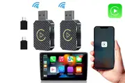 2Pcs Wireless Apple Carplay Adapter Android Auto Adapter USB Car Dongle Connect Box