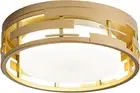 Dimmable LED Gold Farmhouse Ceiling Light,Flush Mount Ceiling Light Fixtures, Mo