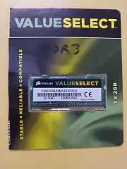 2Gb Corsair VS CMS02GX3M1A1333C9 DDR3-1333 PC3-10600 So-Dimm