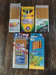 New Pencil Lot Papermate, Empire Yellow No. 2 Crayola Colored Pencils - plz read