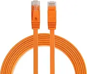 KMLPJP 2m CAT6 Ultra-Thin Flat Ethernet Network LAN Cable, Patch Lead RJ45 (Orange) (Color : Orange)