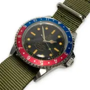 WMT ROYAL MARINE PEPSI PILOT BEZEL DIVER DIAL Aged Processed Watch NEW Japan