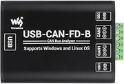 Waveshare Industrial Grade CAN/CAN FD Bus Data Analyzer, USB to CAN FD Adapter, CAN/CAN FD Bus Communication Interface Card, CAN/CAN FD Protocol Data Analyzer, Support Windows and Linux