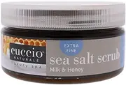 Cuccio Naturale Sea Salt Scrub - Nourishes And Exfoliates To Remove Dead Skin Cells - Leaves Skin Supple, Radiant And Youthful Looking - Provides Deep Hydration - Milk And Honey - 237 ML