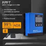 40A Solar Panel Battery Regulator MPPT Controller Bluetooth 12V/24V/36V/48V