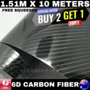 6D BLACK SUPER ULTRA GLOSS CARBON FIBRE FIBER CAR VINYL WRAP FILM 4D1.51M X 10M