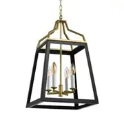 Telbix Lighting Monteal 4 Light Pendant Light - Antique Gold/Black