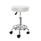 High Quality Artiss Salon Stool Round Swivel, Barber Hair Dresser Chair - White.