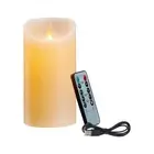 1X(LED Candles, Flickering Flameless Candles, Rechargeable Candle, Real Wax9290
