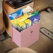 Foldable Hanging Car Trash Can Pink, Car Trash Bag, Car Trash Bin, Vegan Leather