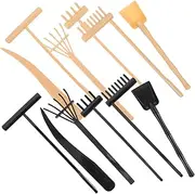 NOLITOY 1Set Zen Garden Rake Tool Sand Table Rakes for DIY Designs for Meditation Relaxation Sand Art Accessories for Home Office Decor