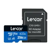Lexar 256GB MicroSDXC MicroSD Class 10 UHS-I High-Performance 633x 100MBs Mobile