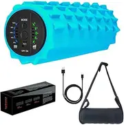 AISIGER Vibrating Foam Roller 5 Vibration Intensities , Next Generation Electric Foam Roller for Muscle Release, Fitness Deep Massage Foam Roller with Bag - Blue