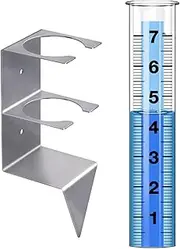 Glass Rain Gauge Outdoor, Detachable Rain Gauges, Capacity Reusable Water Gauge, Freeze-Resistant, Easy to Use, 21.3cm for Pathway, Patio, Garden, Yards, Lawns
