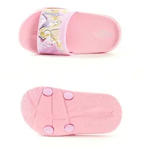 ♥小公主日本精品♥迪士尼公主系列粉色兒童拖鞋 外出鞋 防水鞋321012