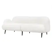 Levede Cloud Sofa 3 Seater Sherpa Fleece White