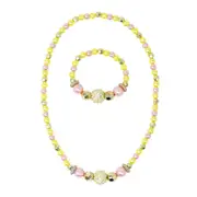 Lemon Delight Stretch Beaded Bracelet & Necklace Set