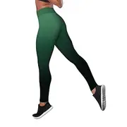 [Generic] Womens Yoga Pants Lightweight Stretch Solid Color Work Buttery Soft Yoga Pants, Green, Medium
