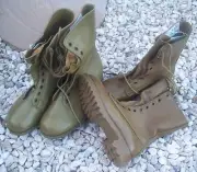 SIZE 14 KHAKI TAN G.P. BOOTS -NEW PAIR EX-ARMY AUSTRALIAN SURPLUS STOCK UNISSUED