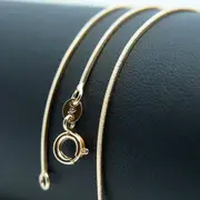 18k Gold F 46cm 18'' snake smooth necklace 1mm solid chain for pendant AUS MADE