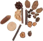 Garneck Forest DIY Craft Set Leaves Wood Log Sticks for Christmas Decoration Thanksgiving Table Centerpiece Safe Reliable Home Accent Decor