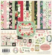 BOTANICAL GARDEN Scrapbook Collection Kit Paper Stickers ECHO PARK Shabby Floral