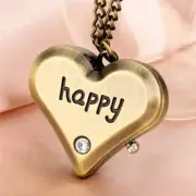 Classical Heart Shape Arabic Number Display Unisex Quartz Analog Pocket Watch Fr