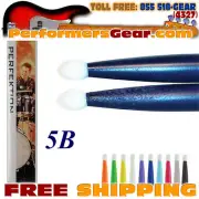 Perfektion Pair Dark Blue [5B] Color Nylon Tip Drumsticks (Available in 5 sizes)
