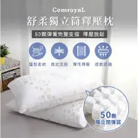 在飛比找環球Online優惠-【天恩寢具】ComroyaL舒柔獨立筒釋壓枕(1入)