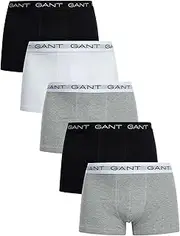 [GANT] Men's 5 Pack Trunks, Grey/Black/White/Navy, L