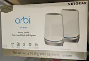 NEW NETGEAR - Orbi RBKE962 AXE11000 Quad-Band Mesh Wi-Fi 6E System 2-pack