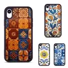 For iPhone XS 11 12 13 14 15 16 Pro Max Covers traditional Portuguese porcelain