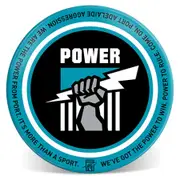 4 X Port Adelaide Power AFL Melamine Team Song 20cm Round Dinner Plates