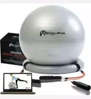 Exercise Ball Chair W/ Base Yoga Pilates Fitness Home Office Stability