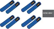 Behr Set of 8 Neoprene Mini Rod Bands Blue Velcro Straps 10.5 cm x 2 cm for Ultra Light Feeder or Fly Rods + Free Petri Heil! Sticker